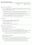 Financial Planner Sample Resume